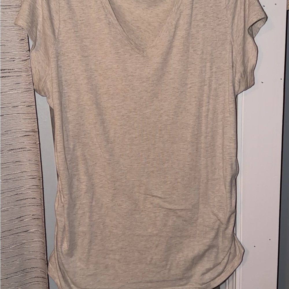 Liz Lange for Target Cream V-Neck Blouse